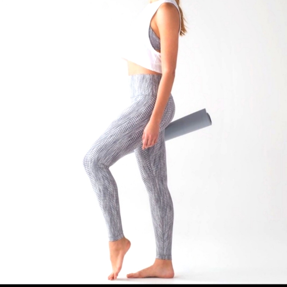 Lululemon Wunder Under Tight Luon Arrow Jacquard Battleship Silver